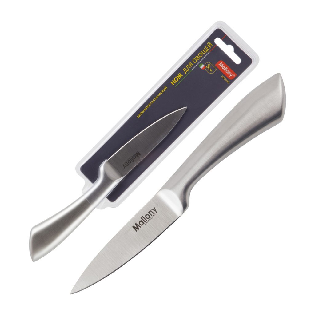 Нож д/овощей MAESTRO, лезвие 8 см, цельнометаллич.