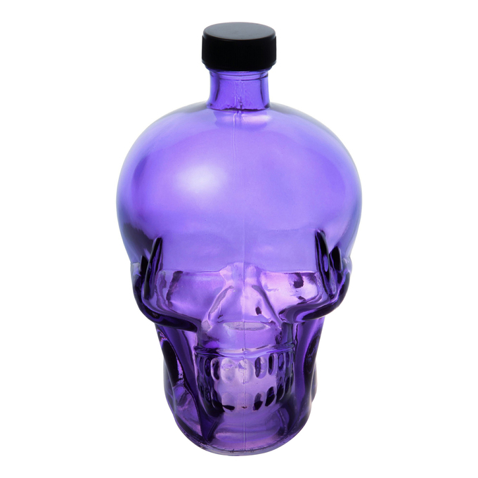Бутылка 0,74 “Череп” фиолетовая