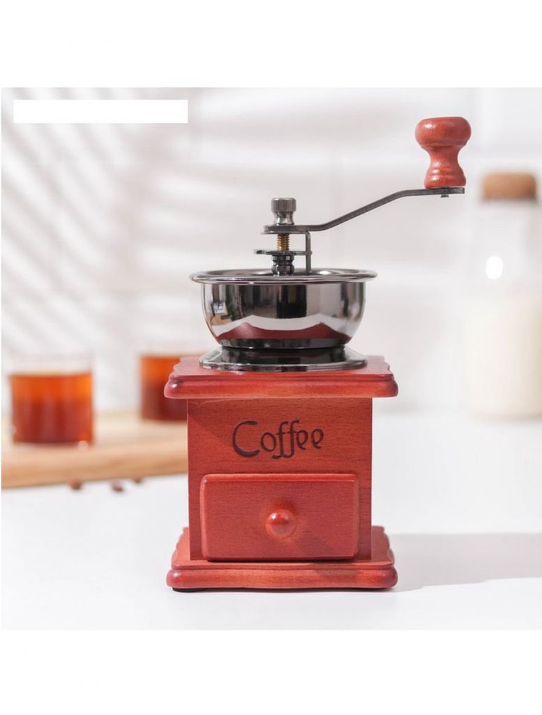 Кофемолка ручная «Утренний кофе», 9,8×16 см, красное дерево