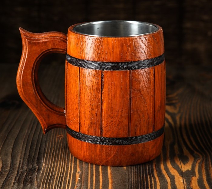 Кружка пивная с колбой “Вайсбир” большой 0,5л