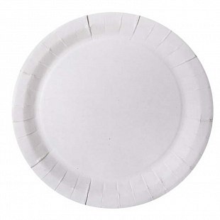 Тарелка 230мм белая картон