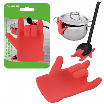 Подставка д/крышки и ложки “Зачетный повар” силикон