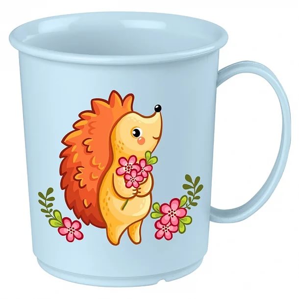 Кружка детская 0,18л с декором голуб.