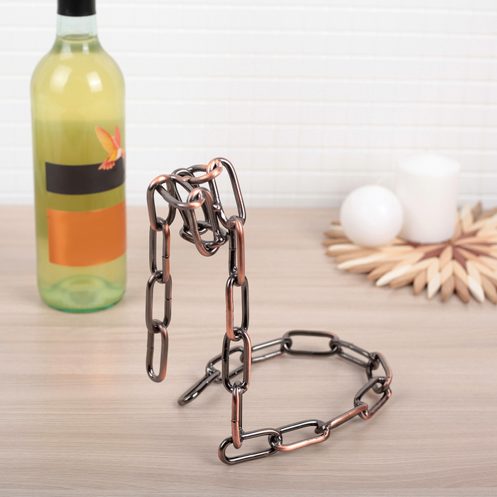 Подставка для бутылки “Цепь” 18,5х13х19см