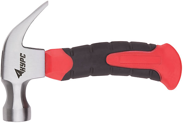 44765 Молоток-гвоздодер 225г укорочен. фибергл. обрез. ручка