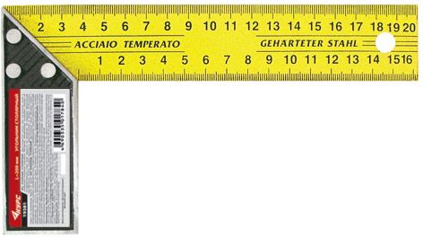 19384 Угольник столярный желтый 350мм